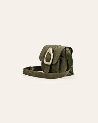 NAMI MINI Forest Green Suede Crossbody bag