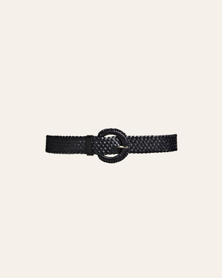 Cala Jade Bele braided leather belt black