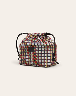 Pattern innerbag in cotton on a beige background