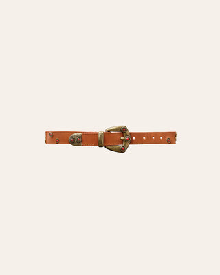 Cala Jade stud belt nutmeg brown