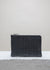 Cala Jade large leather pouch black navy