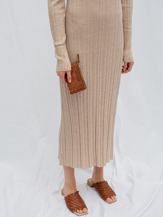 CAIA Taupe Twill Wallet