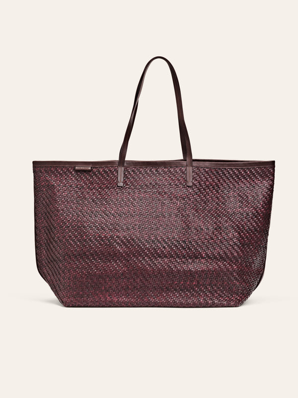 Cala Jade ISAI XL leather tote burgundy 1