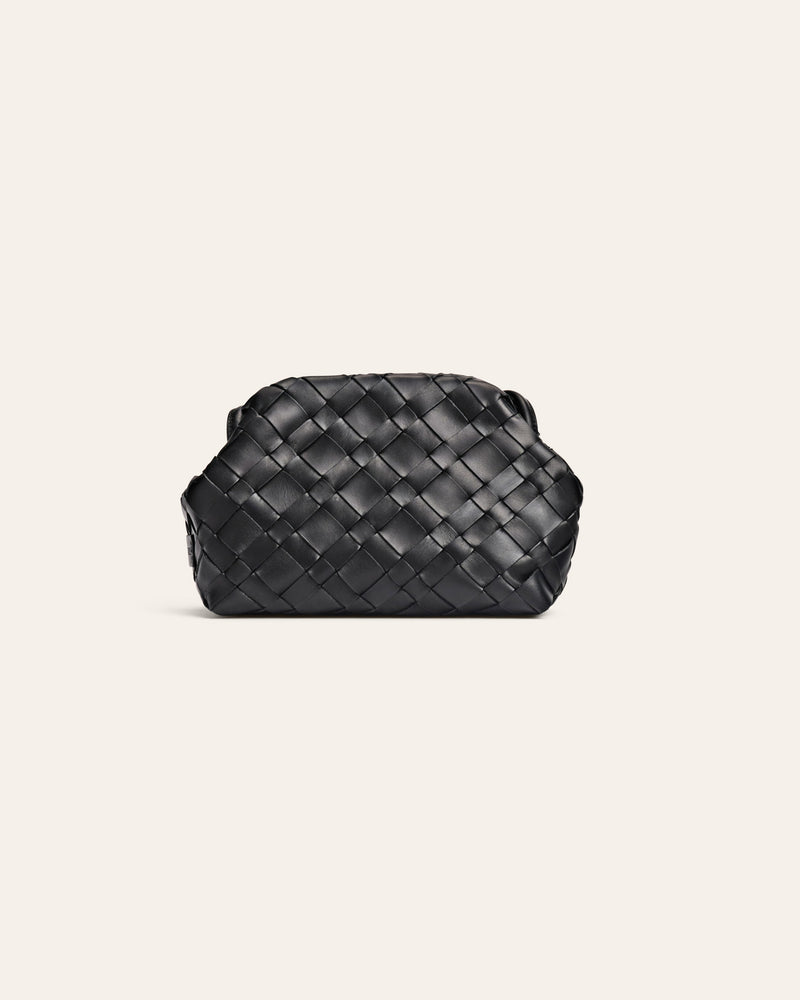 Cala Jade Aimee black leather clutch 1 