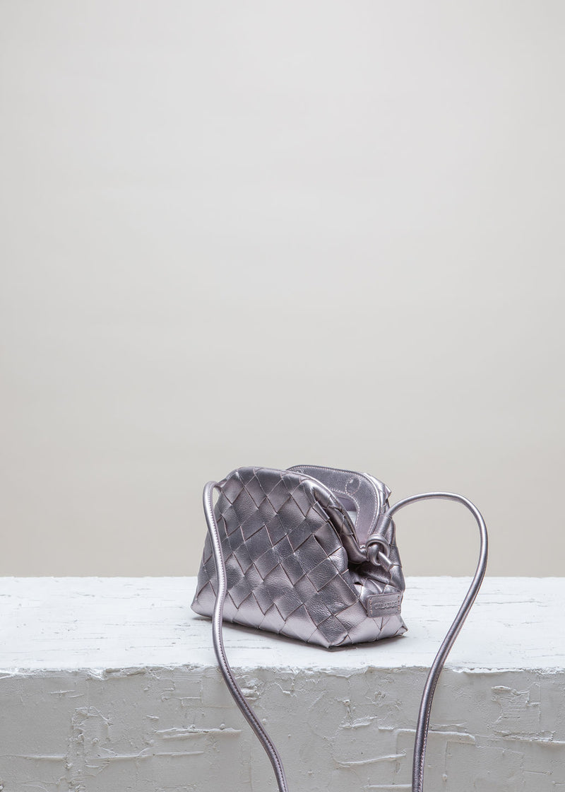 Cala Jade Aimee Rose Metallic leather clutch 4