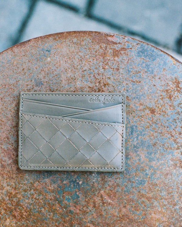 Cala Jade Boba Kombu Green leather card case