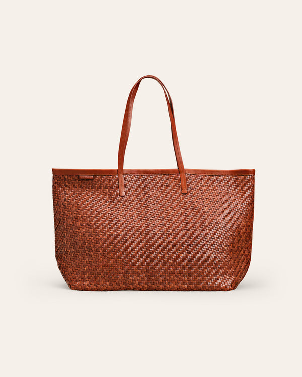 Cala Jade ISAI nutmeg brown leather shopper