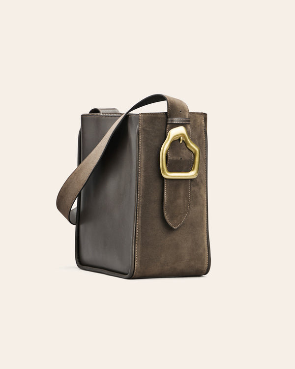 Cala Jade Masago Ebony suede brown leather bag 1