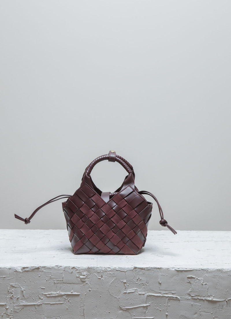 Cala Jade Misu mini burgundy leather mix 3