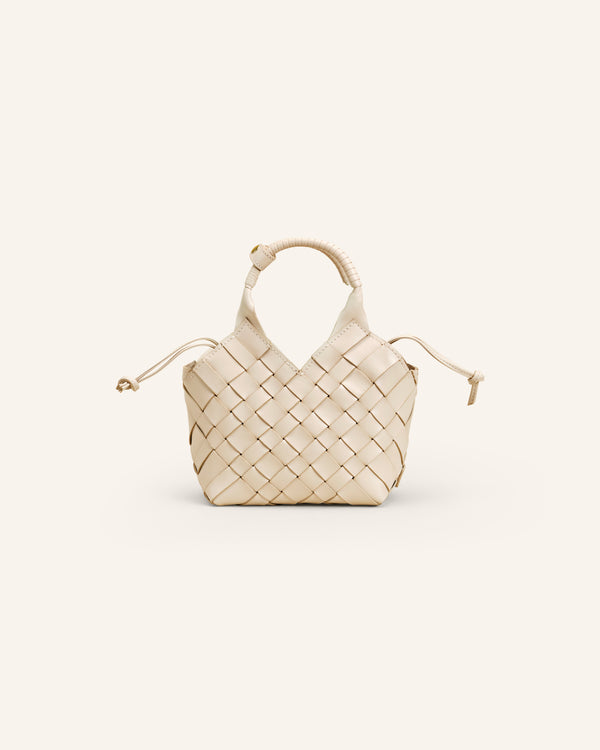 Cala Jade Misu Mini Birch white crossbody bag 1