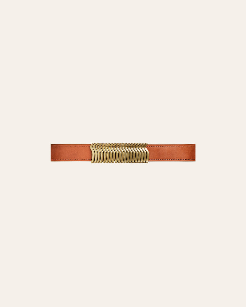 Cala Jade Rattle belt Nutmeg Gold 2