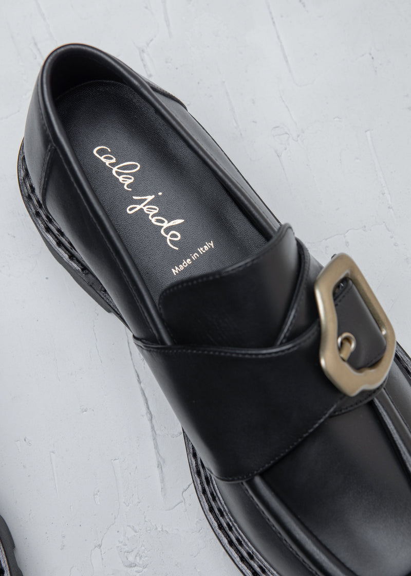 Cala Jade black leather Loafers