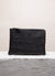 Cala Jade large black leather pouch