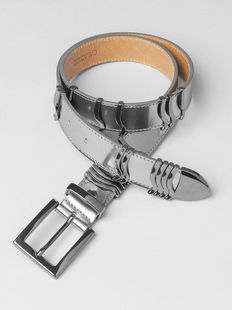 RATTLE BELT Silver Gun Metal